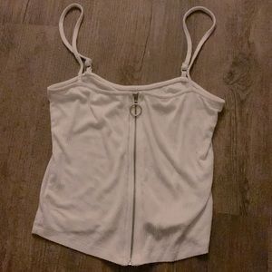 White zip up top from urban planet🤍